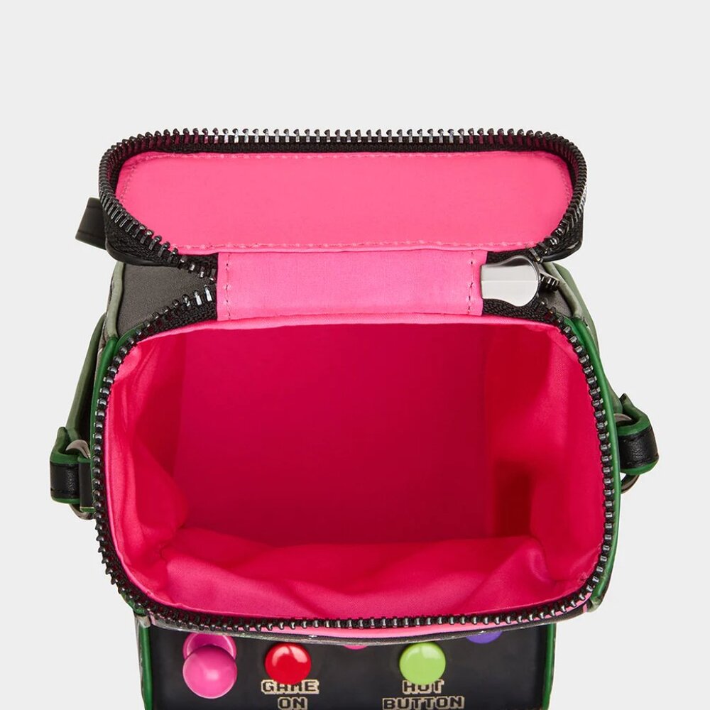 Betsey Johnson Kitsch Scored! Crossbody Black Arcade NWT - Picture 8 of 16